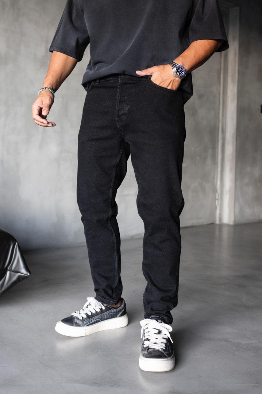 Slim Fit Black Denim Jeans