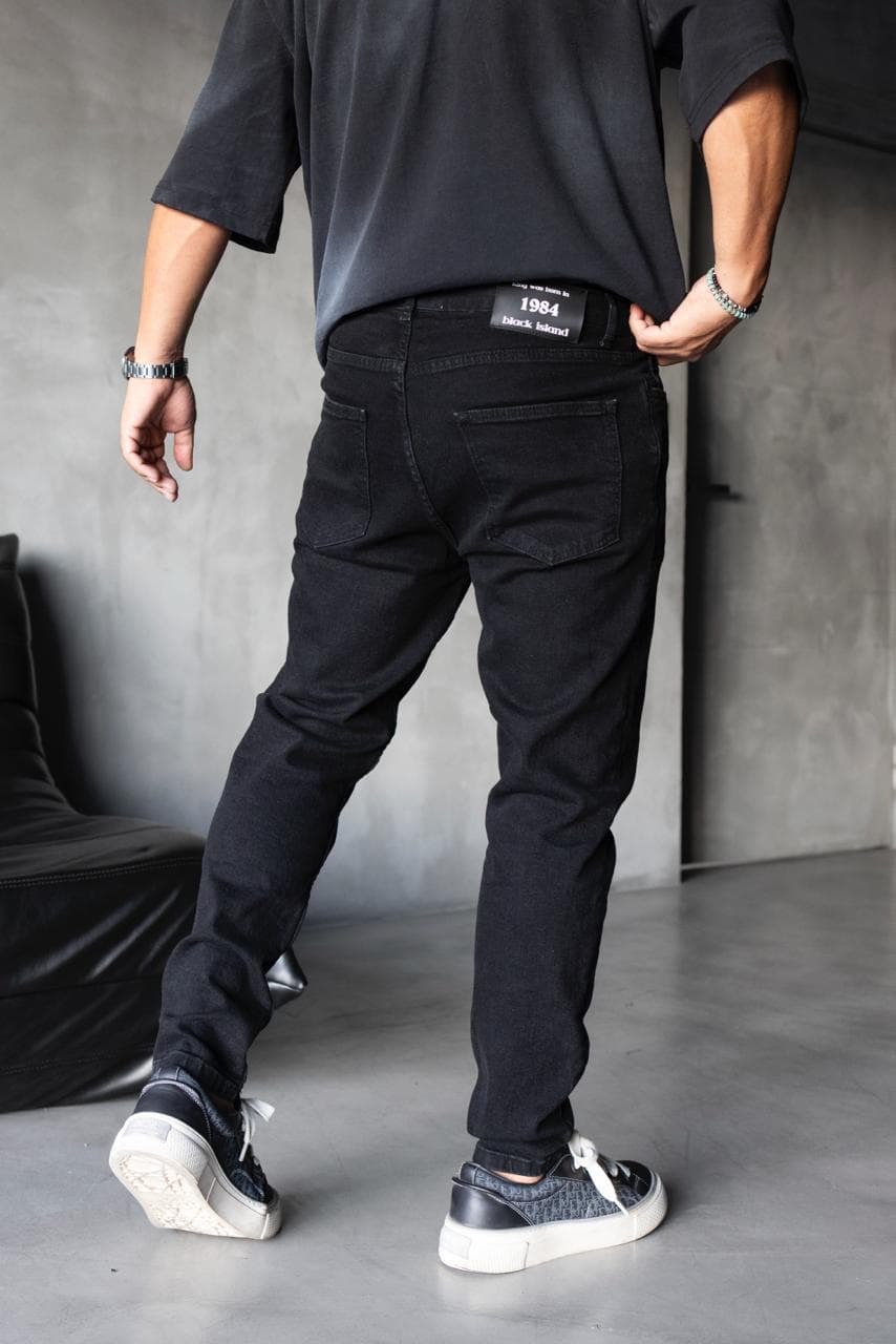 Slim Fit Black Denim Jeans