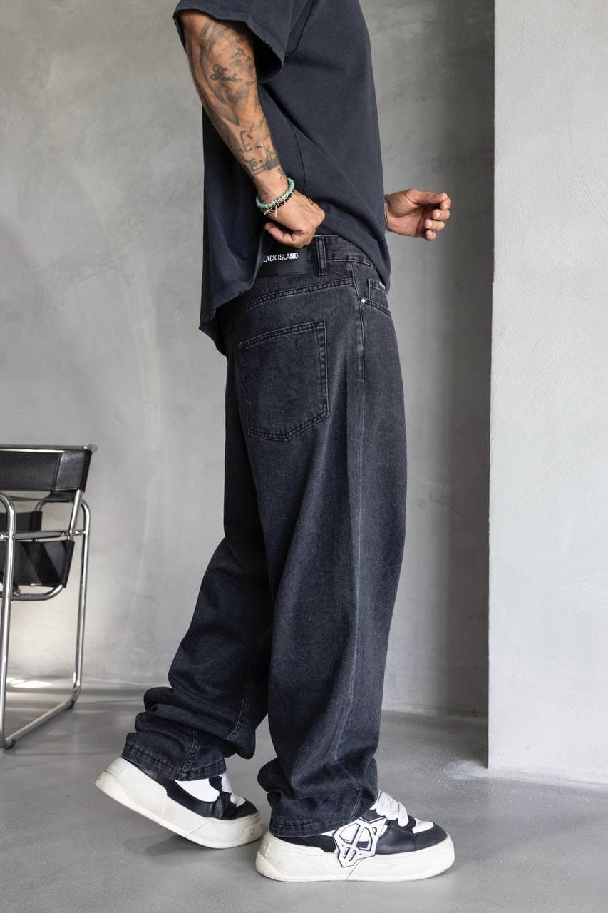 Relaxed Fit Dark Wash Denim Jeans