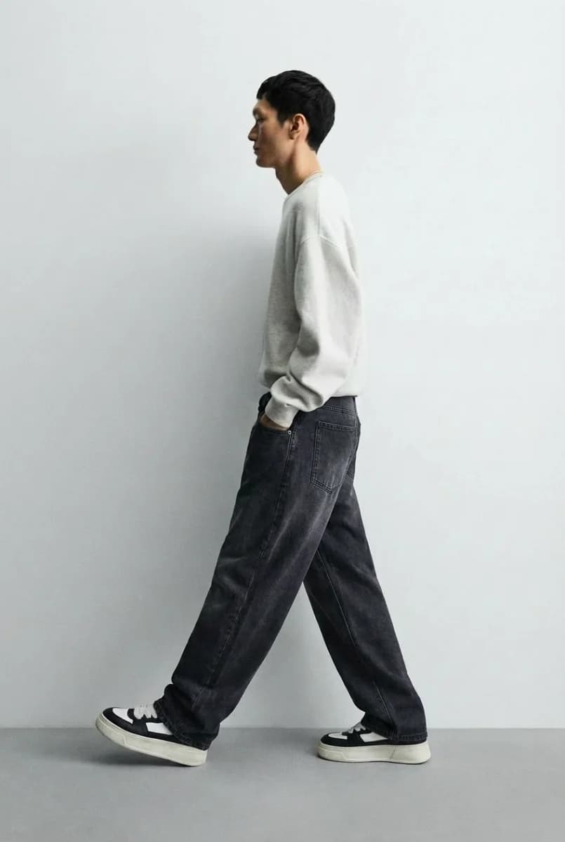 Classic Black Wide Leg Denim