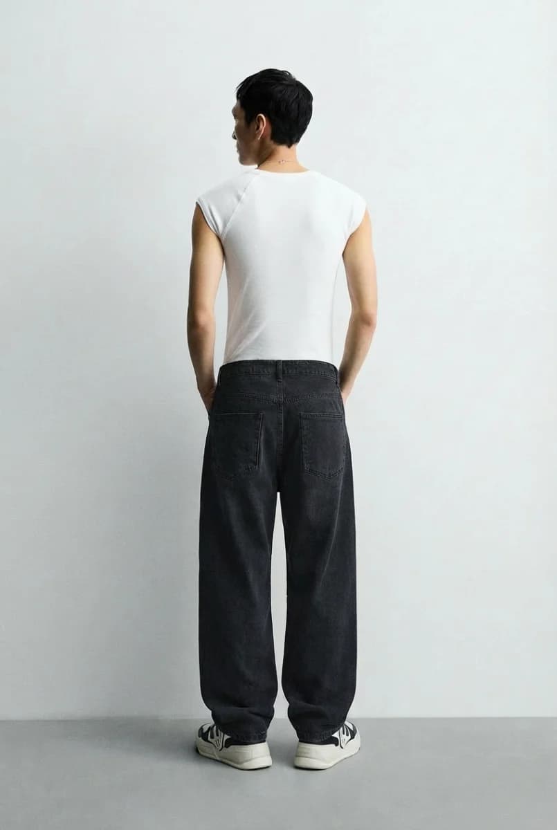 Classic Black Wide Leg Denim