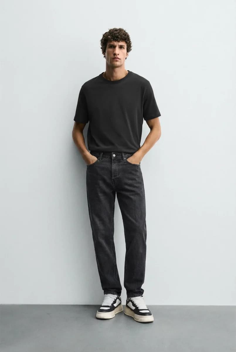 Classic Charcoal Straight Leg Denim