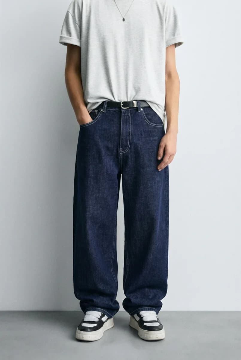 Baggy Fit Deep Indigo Denim