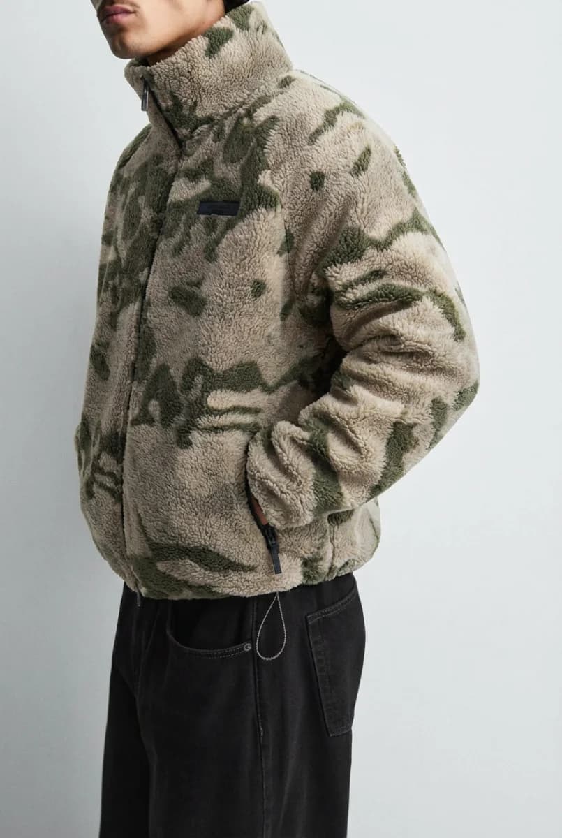 Fleece Sherpa Puffer Jacket