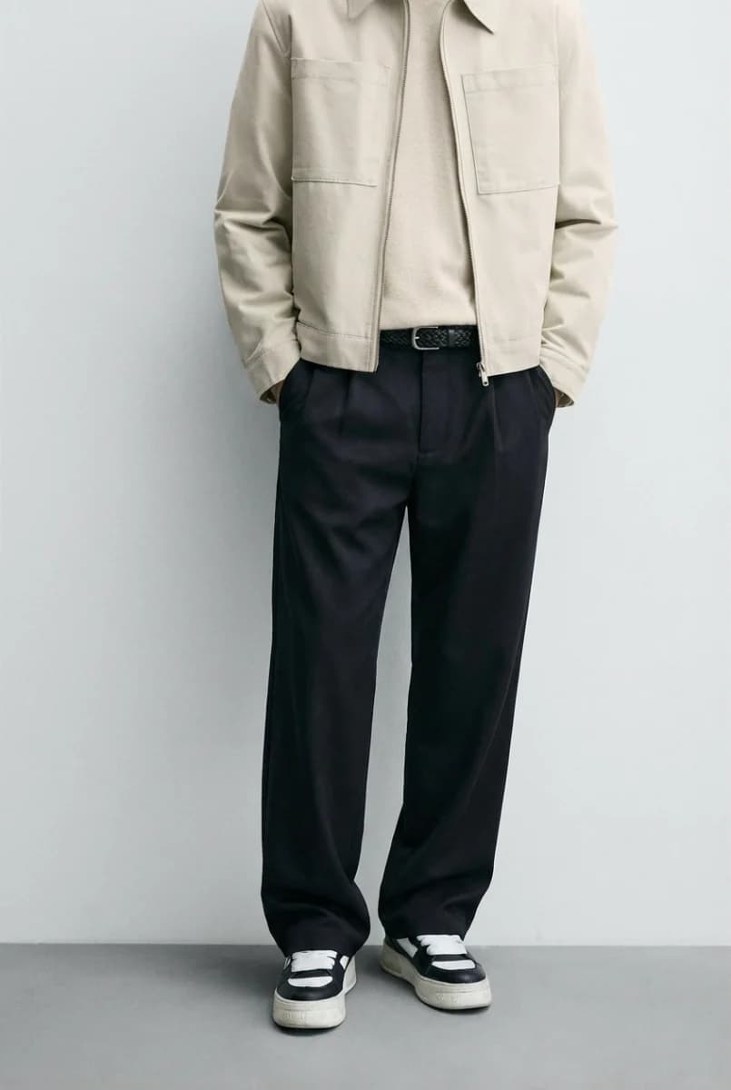 Wide Leg Tailored Trousers
