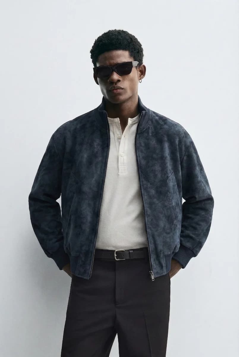 Бомбер Midnight Suede