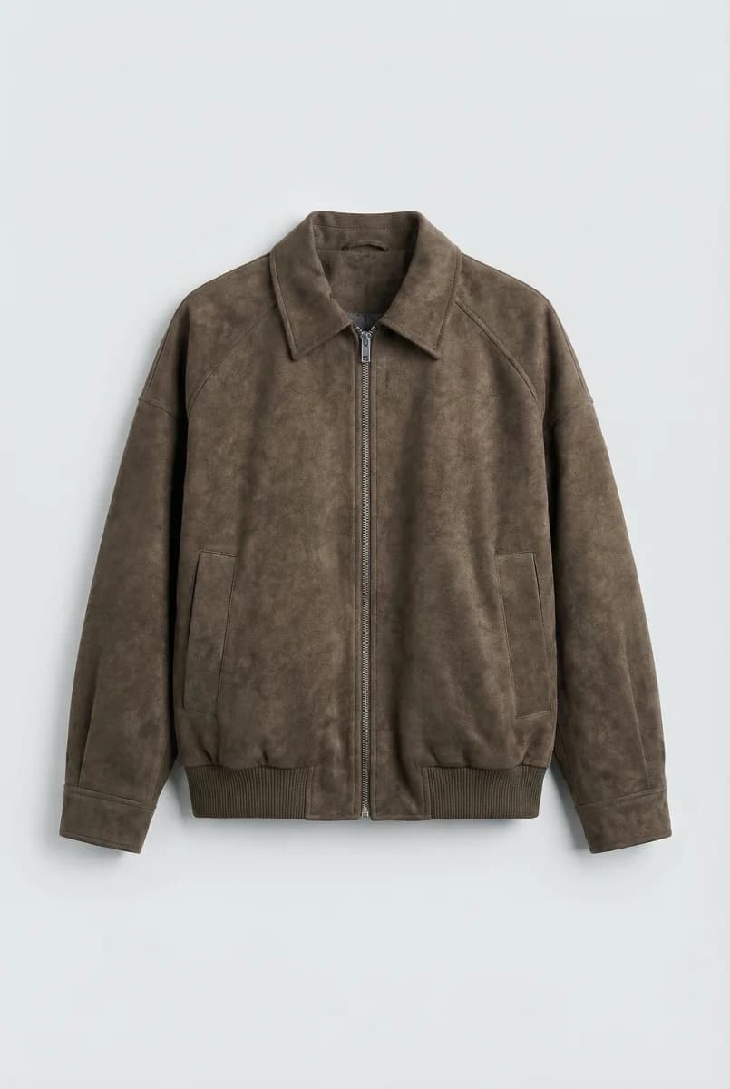 Бомбер Suede Collar Brown