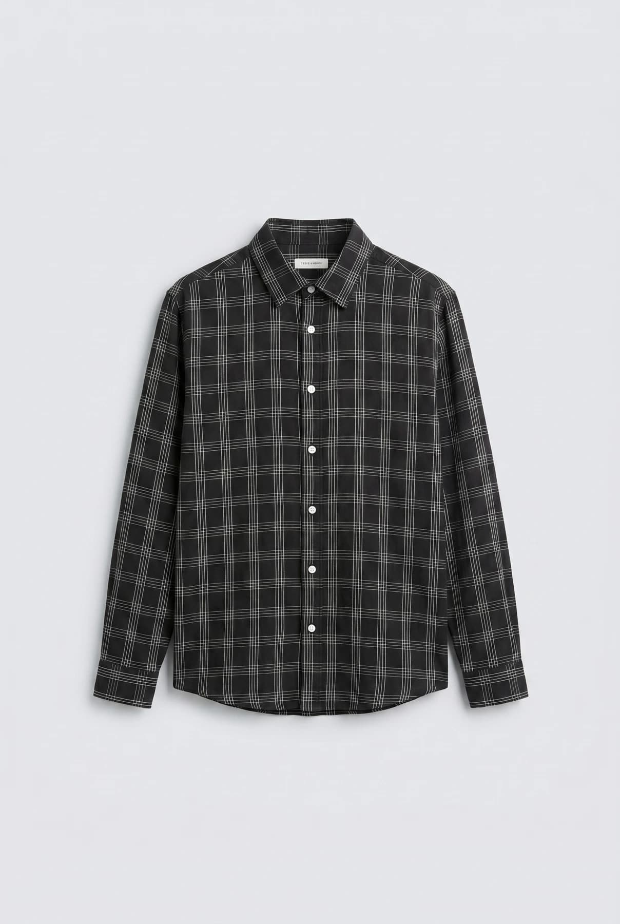 Рубашка в клетку — oversize, длинный рукав