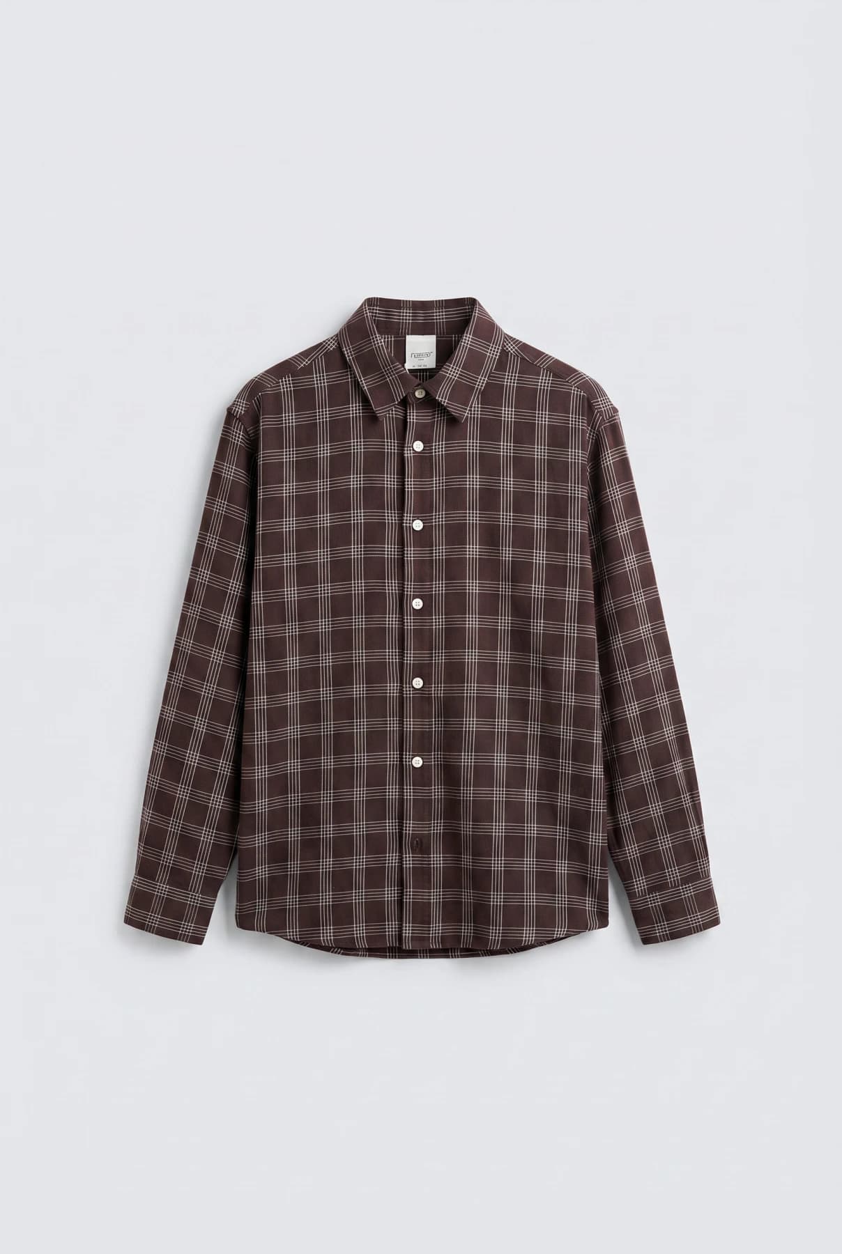 Рубашка в клетку — oversize, длинный рукав