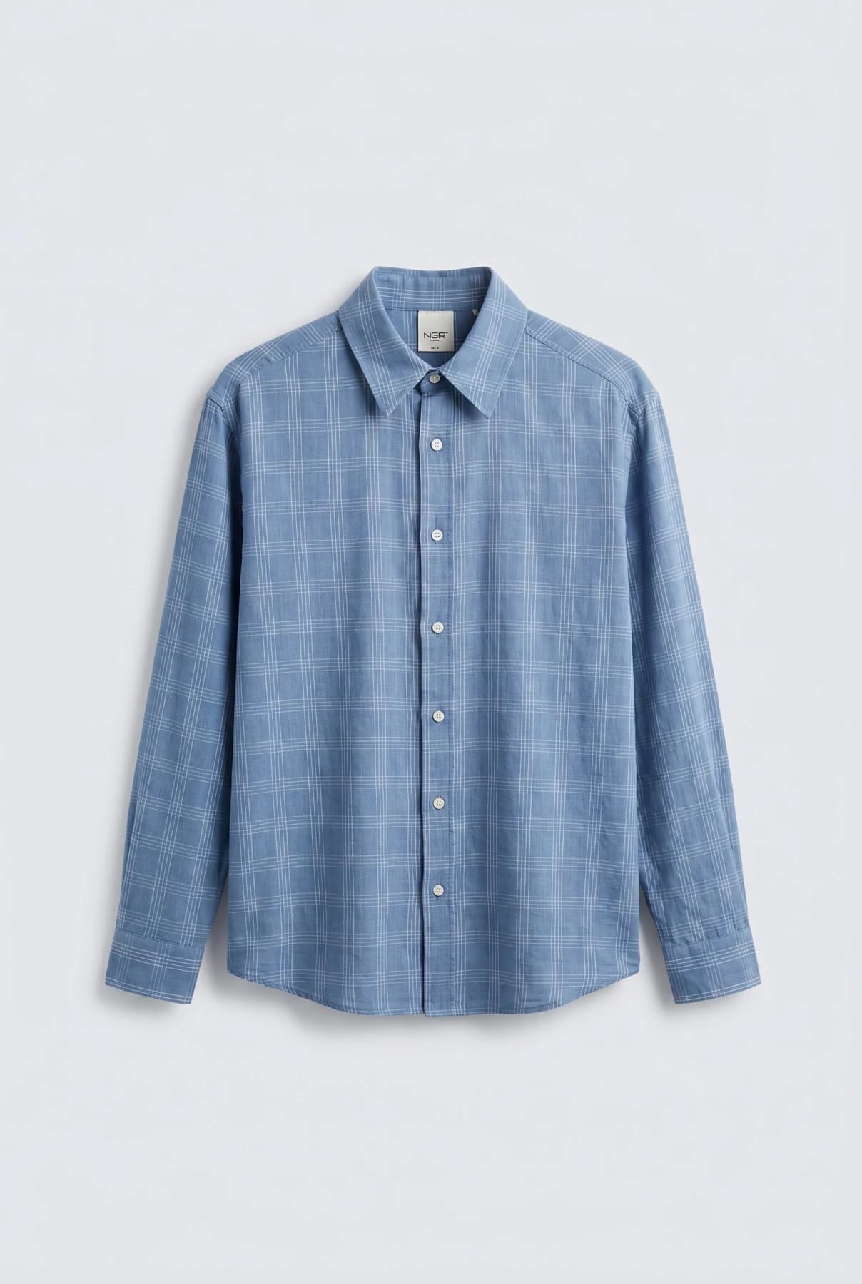 Рубашка в клетку — oversize, длинный рукав